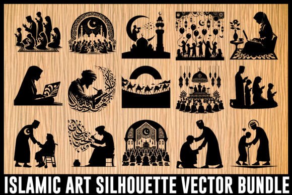 Download Islamic Art Silhouette Vector Bundle - Premium Bundle