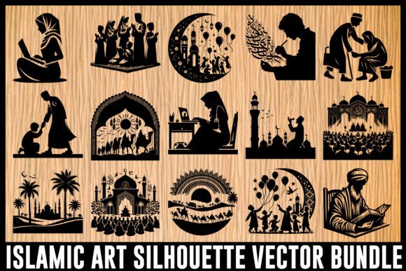 Download Islamic Art Silhouette Vector Bundle - Premium Resources
