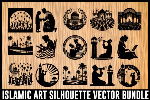 Download Islamic Art Silhouette Vector Bundle - Premium Resources